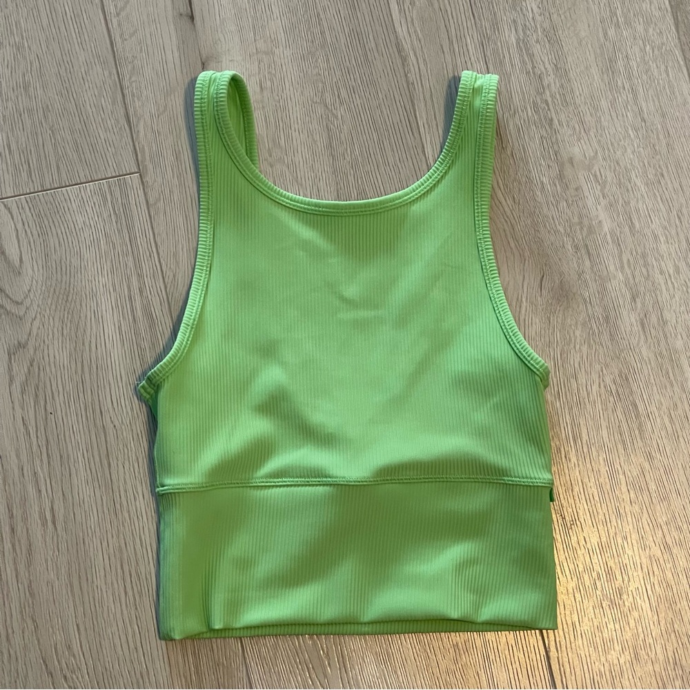 Lululemon Power Pivot Ribbed Reversible Tank Top - Neon Green